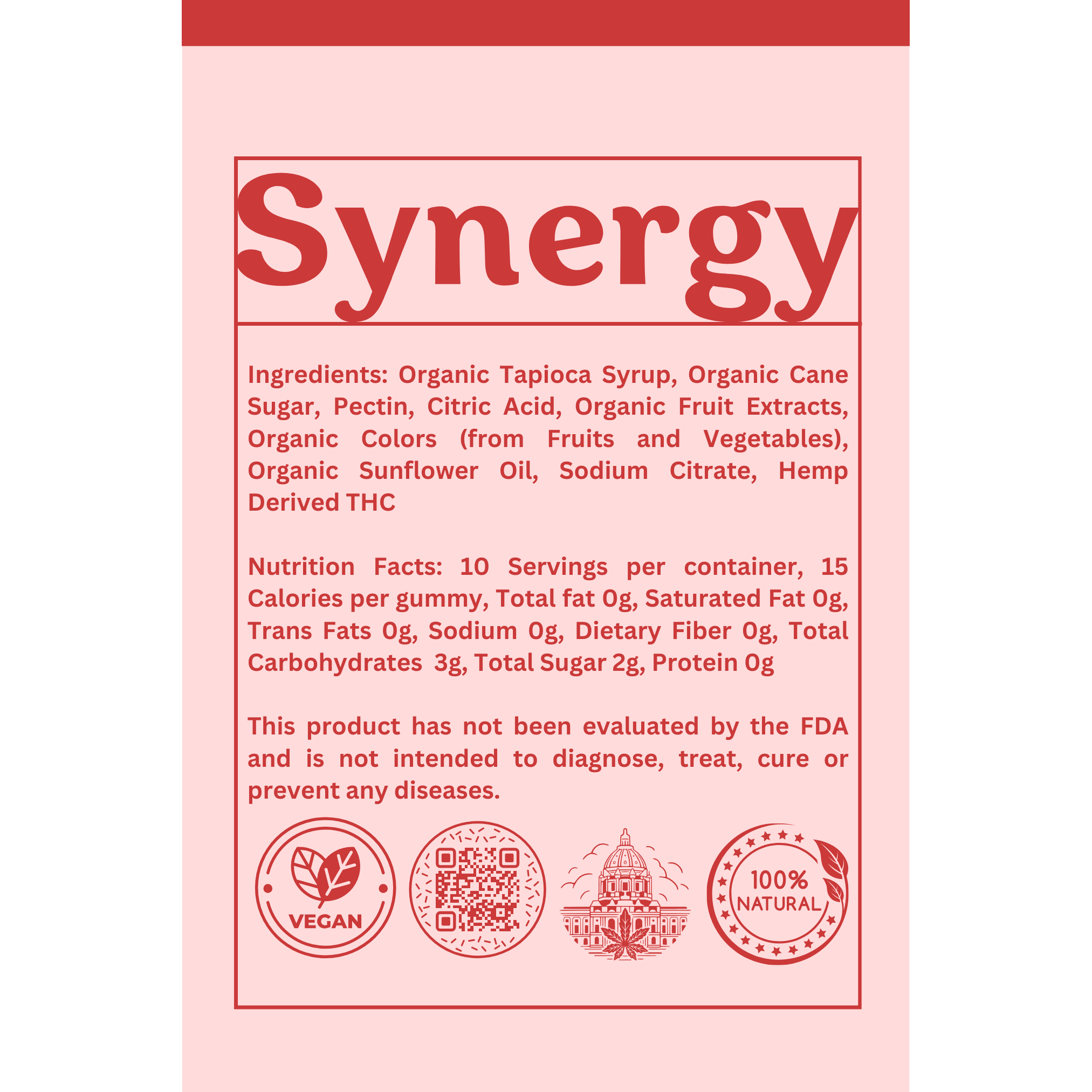 Synergy Strawberry - 100mg CBD 50mg CBG 20mg CBN 5mg THC | St Paul