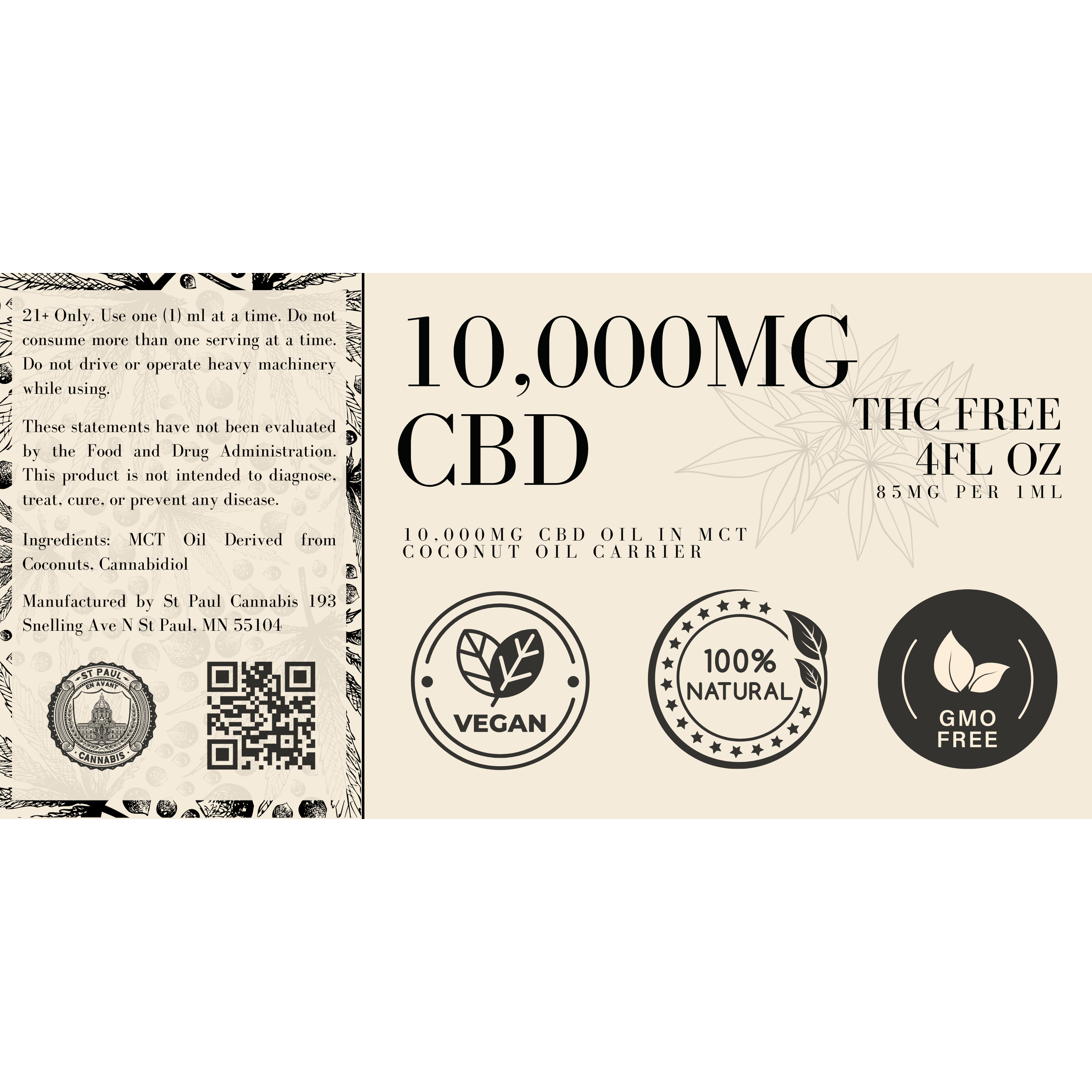 10,000mg CBD Tincture St Paul Cannabis Dispensary & Delivery