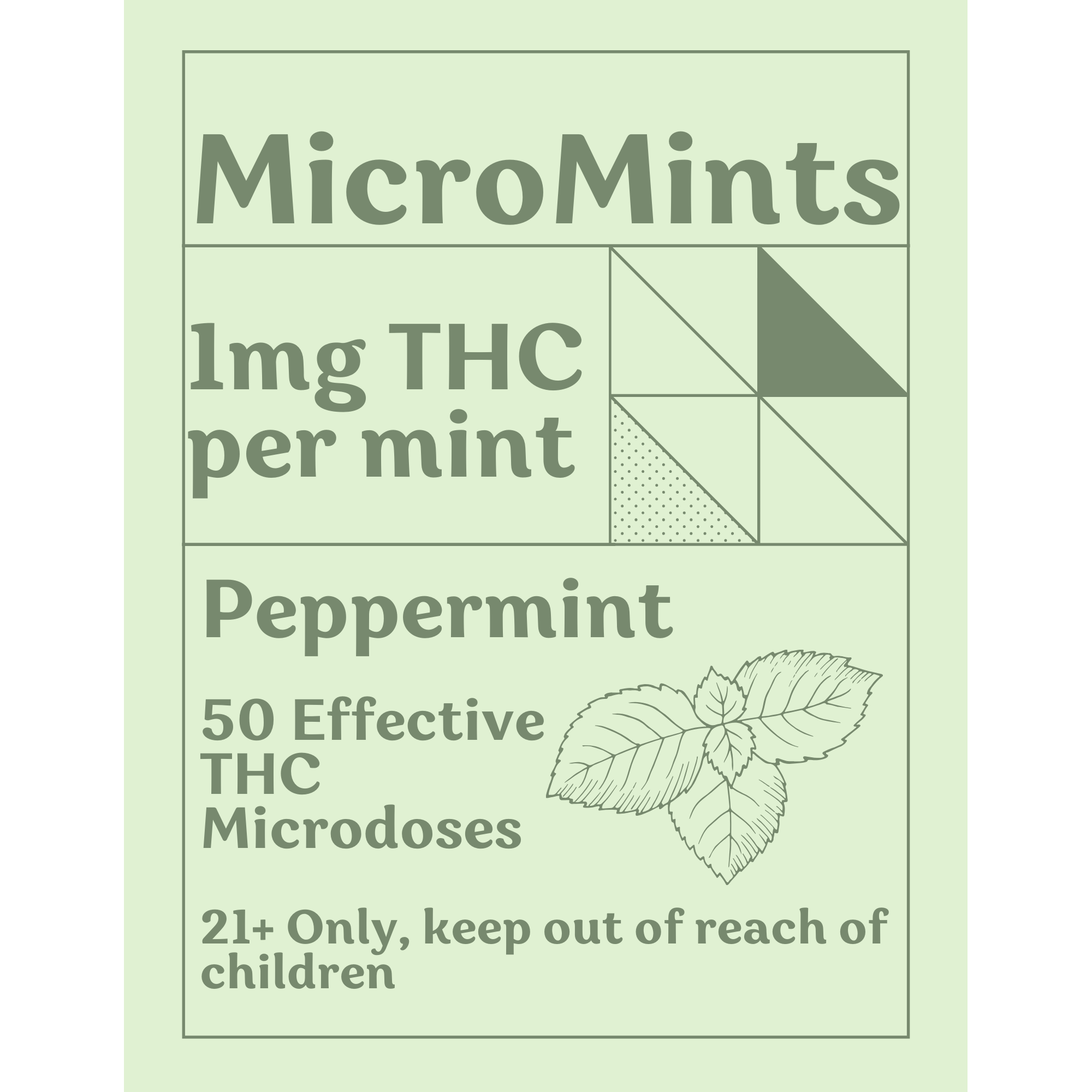 St Paul Cannabis Micro Dose Mints 50mg Peppermint St Paul